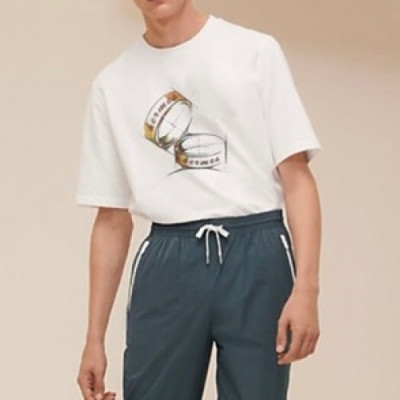 [에르메스]Hermes 2021 Mens Crew-neck Short Sleeved Tshirts - 에르메스 2021 남성 크루넥 반팔티 Her0608x.Size(m - 3xl).화이트