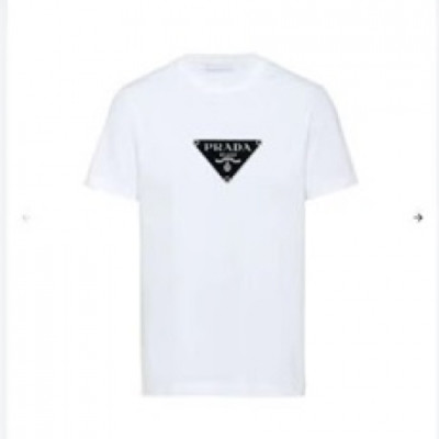 [프라다]Prada 2021 Mm/Wm Basic Logo Short Sleeved Tshirts  - 프라다 2021 남/녀 베이직 로고 반팔티 Pra02207x.Size(s - 2xl).2컬러(블랙/화이트)