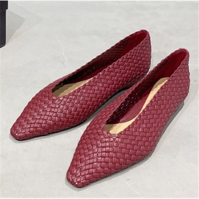 Bottega Veneta 2021 Women's Leather Flat - 보테가베네타 2021 여성용  레더 플렛,Size(225-250),BVS0306,레드