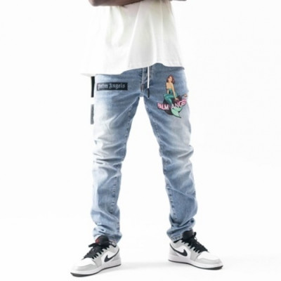 Palm Angels 2021 Mens Logo Casual Denim Pants - 팜 엔젤스 2021 남성 로고 캐쥬얼 데님 팬츠 Pam0295x.Size(29 - 40).블루