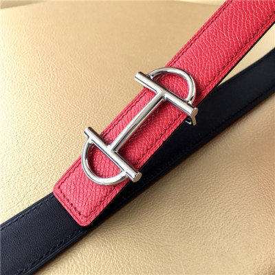 [매장판]Hermes 2021 Women's Leather Belt,2.5cm - 에르메스 2021 여성용 레더 벨트 2.5cm,HERBT0135,레드