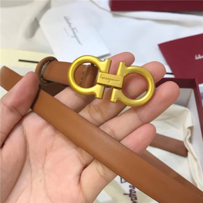 Salvatore Ferragamo 2021 Women's Leather Belt,1.5cm - 페라가모 2021 여성용 레더 벨트,1.5cm,FERBT0073,카키