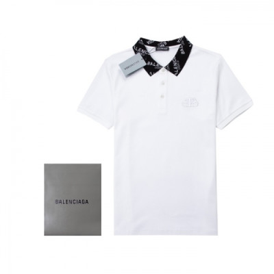 [발렌시아가]Balenciaga 2021 Mens Logo Cotton Short Sleeved Tshirts - 발렌시아가 2021 남성 로고 코튼 반팔티 Bal0992x.Size(xs - xl).화이트