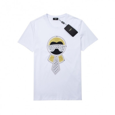 [펜디]Fendi 2021 Mens Logo Casual Short Sleeved Tshirts - 펜디 2021 남성 로고 캐쥬얼 코튼 반팔티 Fen0955x.Size(xs - xl).화이트