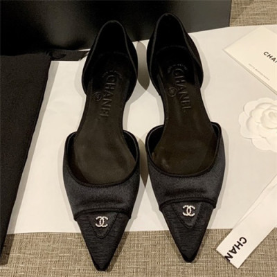 Chanel 2021 Women's Leather Flat - 샤넬 2021 여성용 레더 플렛,Size(225-250),CHAS0572,블랙