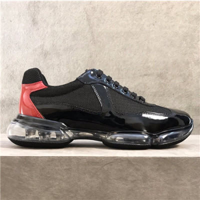 Prada 2021 Men's Leather Sneakers - 프라다 2021 남성용 레더 스니커즈,Size(240-270),PRAS0745,블랙