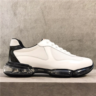 Prada 2021 Men's Leather Sneakers - 프라다 2021 남성용 레더 스니커즈,Size(240-270),PRAS0747,화이트