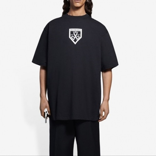 [발렌시아가]Balenciaga 2021 Mm/Wm Logo Cotton Short Sleeved Tshirts - 발렌시아가 2021 남/녀 로고 코튼 반팔티 Bal0997x.Size(xs - l).블랙
