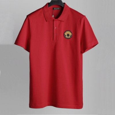 [베르사체]Versace 2021 Mens Logo Short Sleeved Tshirts - 베르사체 2021 남성 메두사 반팔티 Ver0809x.Size(m - 3xl).레드