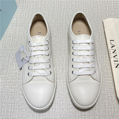 Lanvin 2021 Men's Leather Sneakers - 랑방 2021 남성용 레더 스니커즈,Size(240-270),LANV0036,화이트