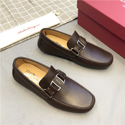 Salvatore Ferragamo 2021 Men's Leather Loafer - 페라가모 2021 남성용 레더 로퍼,Size(240-270),FGMS0542,브라운