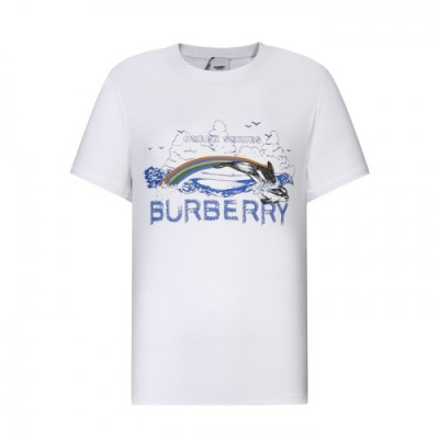 [버버리]Burberry 2021 Mm/Wm Logo Cotton Short Sleeved Tshirts - 버버리 2021 남/녀 로고 코튼 반팔티 Bur03810x.Size(s - xl).화이트