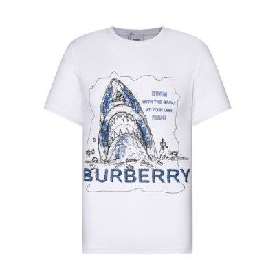 [버버리]Burberry 2021 Mm/Wm Logo Cotton Short Sleeved Tshirts - 버버리 2021 남/녀 로고 코튼 반팔티 Bur03813x.Size(s - xl).화이트