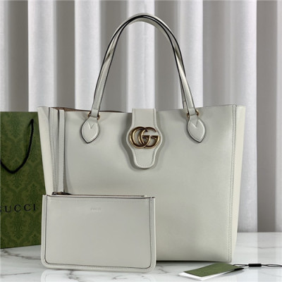 [구찌]Gucci 2021 Women's Dounle G Deyail Tote Bag,35cm - 구찌 2021 더블 G 티테일의 토트백,35cm,GUB1281,화이트