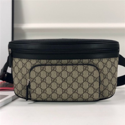 [매장판]Gucci 2021 Men's GG Suprem Belt Bag,33cm - 구찌 2021 남성용 GG 수프림 벨트백,33cm,GUB1284,블랙