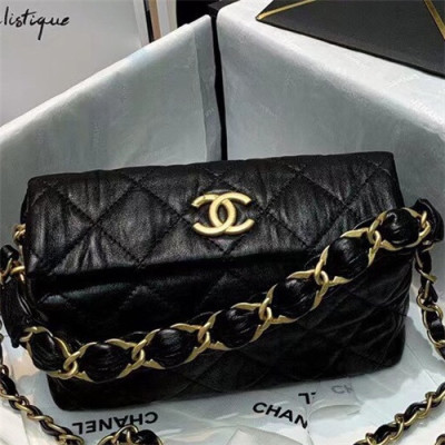 [샤넬]Chanel 2021 Women's Leather Shouder bag,19cm - 샤넬 2021 여성용 레더 숄더백,19cm,CHAB1639,블랙