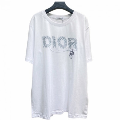 [매장판]Dior 2021 Mm/Wm Casual Crew-neck Short Sleeved Tshirts - 디올 2021 남/녀 캐쥬얼 크루넥 반팔티 Dio01204x.Size(s - xl).화이트