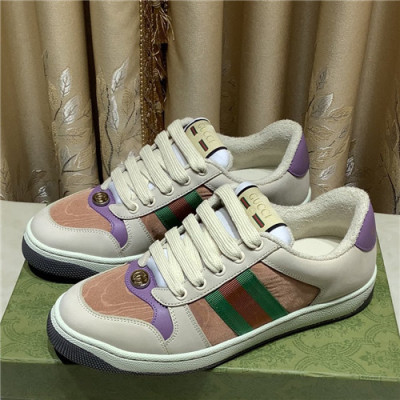 [매장판]Gucci 2021 Women's Leather Sneakers - 구찌 2021 여성용 레더 스니커즈,Size(225-250),GUCS1422,베이지