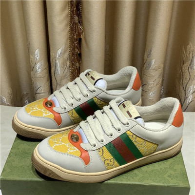 [매장판]Gucci 2021 Women's Leather Sneakers - 구찌 2021 여성용 레더 스니커즈,Size(225-250),GUCS1431,베이지