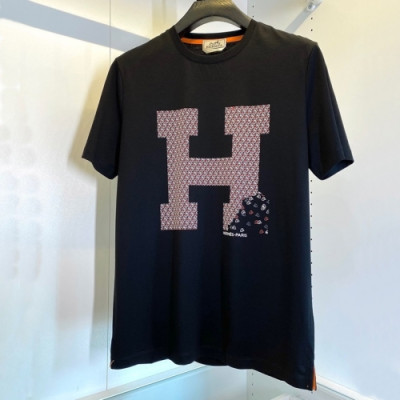 [에르메스]Hermes 2021 Mens Crew-neck Short Sleeved Tshirts - 에르메스 2021 남성 크루넥 반팔티 Her0637x.Size(m - 3xl).블랙