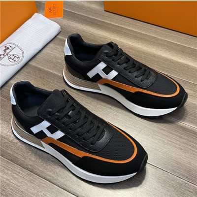 [매장판]Hermes 2021 Men's Leather Sneakers,HERS0431 - 에르메스 2021 남성용 레더 스니커즈,Size(240-270),블랙