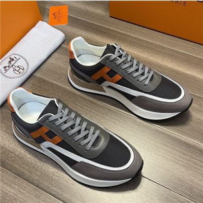 [매장판]Hermes 2021 Men's Leather Sneakers,HERS0432 - 에르메스 2021 남성용 레더 스니커즈,Size(240-270),그레이