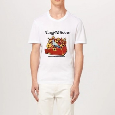 Louis vuitton  Mm/Wm Logo Short Sleeved Tshirts White - 루이비통 2021 남/녀 로고 반팔티 Lou02773x Size(xs - l) 화이트