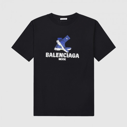 Balenciaga 2021 Mm/Wm Logo Cotton Short Sleeved Tshirts Black - 발렌시아가 2021 남/녀 로고 코튼 반팔티 Bal01003x Size(xs - l) 블랙