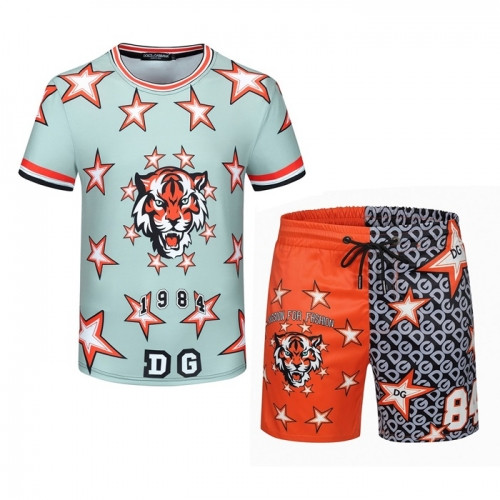 Dolce&Gabbana Mens Casual Training Short Sleeved Clothes&Half Pants - 돌체앤가바나 2021 남성 캐쥬얼 트레이닝 반팔티&반바지 Dol0314x