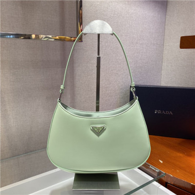 [매력터지는]Prada 2021 Women's Leather Hobo Bag,26.5cm,1BC499,PRAB0370 - 프라다 2021 여성용 레더 호보백,26.5cm,그린