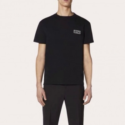 [발렌티노]Valentino 2021 Mens Logo Crew-neck Short Sleeved Tshirts - 발렌티노 2021 남성 로고 크루넥 반팔티 Val0468x.Size(s - xl).블랙