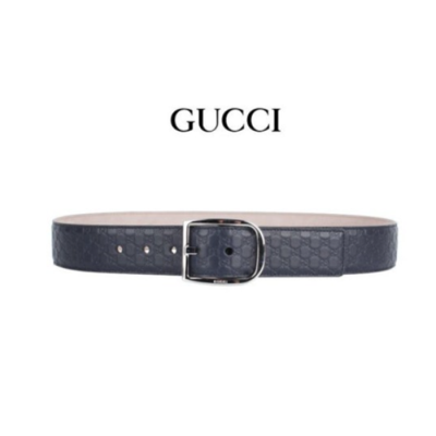 구찌 남성 마이크로 시마 네이비 벨트 - Gucci Mens Navy Belts - bel0164x