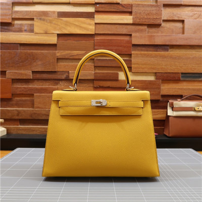 [에르메스]Hermes 2021 Kelly Epsom Tote Bag/Shoulder Bag,25cm,HERB0852 - 에르메스 2021 켈리 앱송 토트백/숄더백,25cm,옐로우