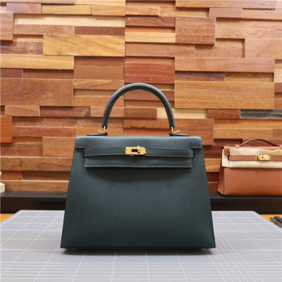 [에르메스]Hermes 2021 Kelly Epsom Tote Bag/Shoulder Bag,25cm,HERB0865 - 에르메스 2021 켈리 앱송 토트백/숄더백,25cm,그린블랙