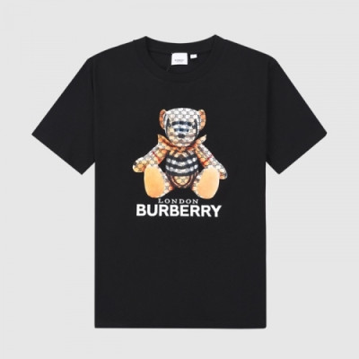 Burberry  Mm/Wm Logo Cotton Short Sleeved Tshirts Black - 버버리 2021 남/녀 로고 코튼 반팔티 Bur03853x Size(xs - l) 블랙