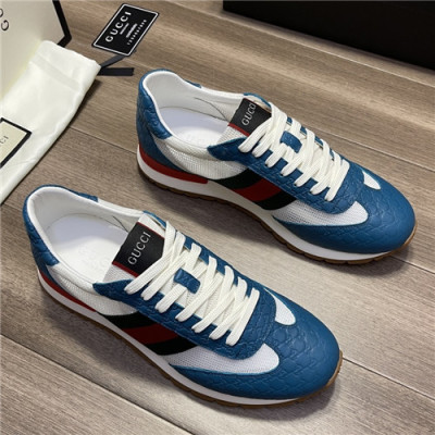 [매장판]Gucci 2021 Men's Leather Sneakers,GUCS1440 - 구찌 2021 남성용 레더 스니커즈,Size(240-270),블루