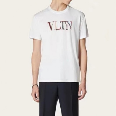 Valentino  Mens Logo Crew-neck Short Sleeved Tshirts White - 발렌티노 2021 남성 로고 크루넥 반팔티 Val0469x Size(s - 2xl) 화이트