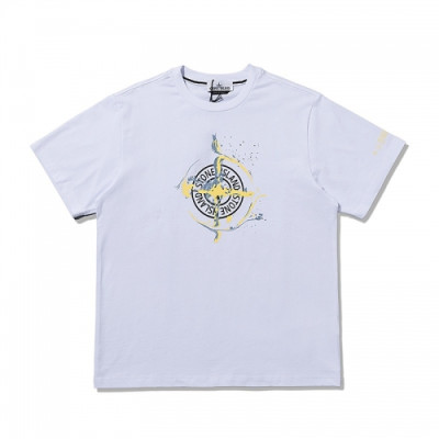 Stone Island  Mens Crew-neck Cotton Short Sleeved Tshirts White - 스톤아일랜드 2021 남성 크루넥 코튼 반팔티 Sto0316x Size(m - 2xl) 화이트