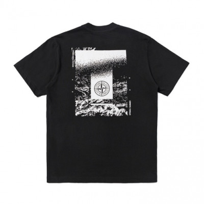 Stone Island  Mens Crew-neck Cotton Short Sleeved Tshirts Black - 스톤아일랜드 2021 남성 크루넥 코튼 반팔티 Sto0319x Size(m - 2xl) 블랙