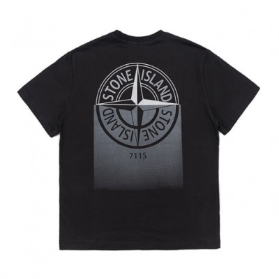 Stone Island  Mens Crew-neck Cotton Short Sleeved Tshirts Black - 스톤아일랜드 2021 남성 크루넥 코튼 반팔티 Sto0321x Size(m - 2xl) 블랙