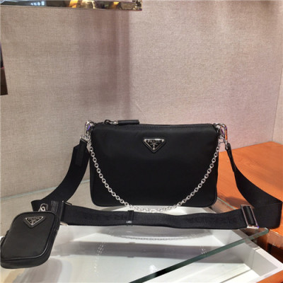 Prada 2021 Mn/Wm Nylon Shoulder Bag,24cm,2VH113,PRAB0386 - 프라다 2021 남여공용 나일론 숄더백,24cm,블랙