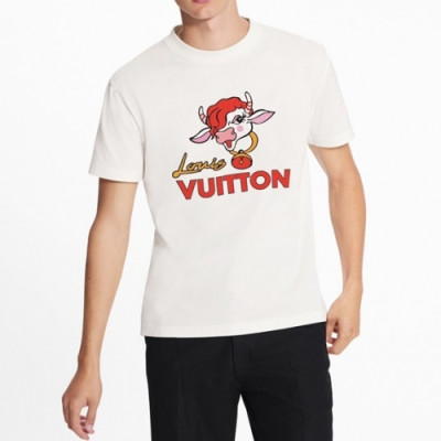 Louis vuitton  Mm/Wm Logo Short Sleeved Tshirts White - 루이비통 2021 남/녀 로고 반팔티 Lou02818x Size(s - xl) 화이트