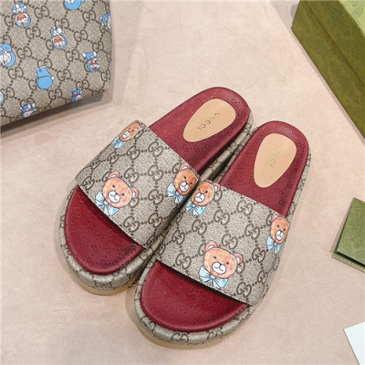 Gucci 2021 Women's Leather Slipper,GUCS1447 - 구찌 2021 여성용 레더 슬리퍼,Size(225-250),베이지