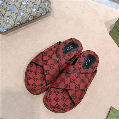 Gucci 2021 Women's Leather Slipper,GUCS1448 - 구찌 2021 여성용 레더 슬리퍼,Size(225-250),레드