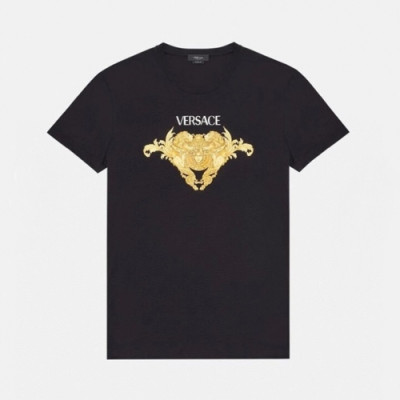 Versace  Mens Logo Short Sleeved Tshirts Black - 베르사체 2021 남성 메두사 반팔티 Ver0828x Size(s - 3xl) 블랙