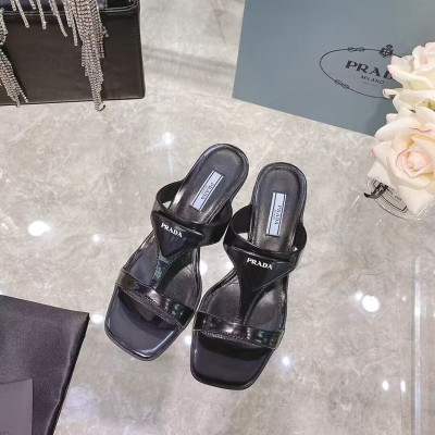 Prada 2023 Women High Heel Sandal,PRAS0771 - 프라다 2023 여성용 샌들,Size(225-250),블랙