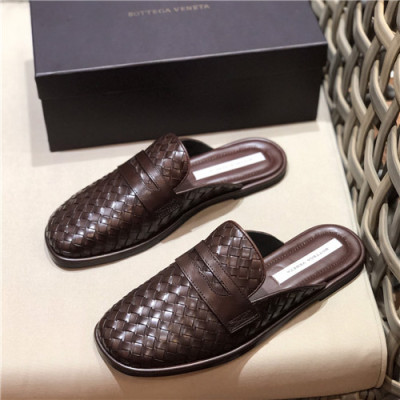 Bottega Veneta 2021 Men's Leather Mule,BVS0365 - 보테가베네타 2021 남성용 레더 뮬,Size(240-270),브라운