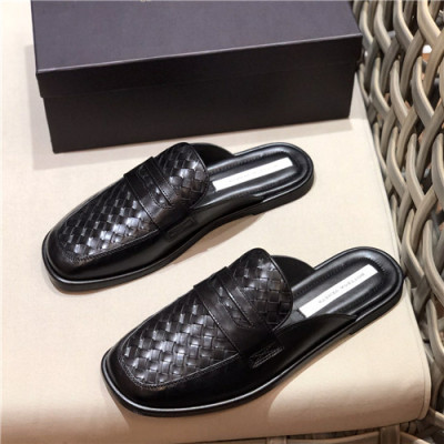 Bottega Veneta 2021 Men's Leather Mule,BVS0368 - 보테가베네타 2021 남성용 레더 뮬,Size(240-270),블랙