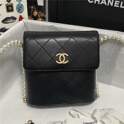 [유니크한]Chanel 2021 Women's Leather Shoulder Bag,19cm,CHAB1673 - 샤넬 2021 여성용 레더 숄더백,19cm,블랙