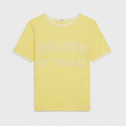 Celine Womens Hedi Slimane Tshirt - 셀린느 2021 여성 로고 코튼 반팔티 - cel114x